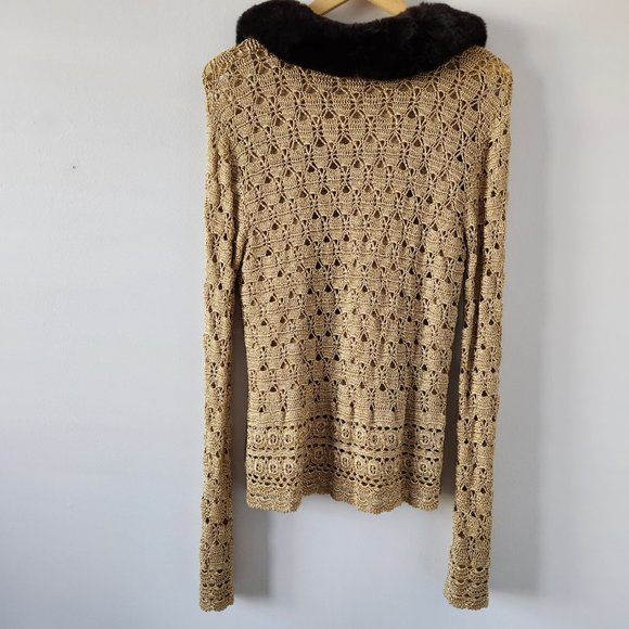 Laurel twin set rabbit fur collar - Picture 5 of 15